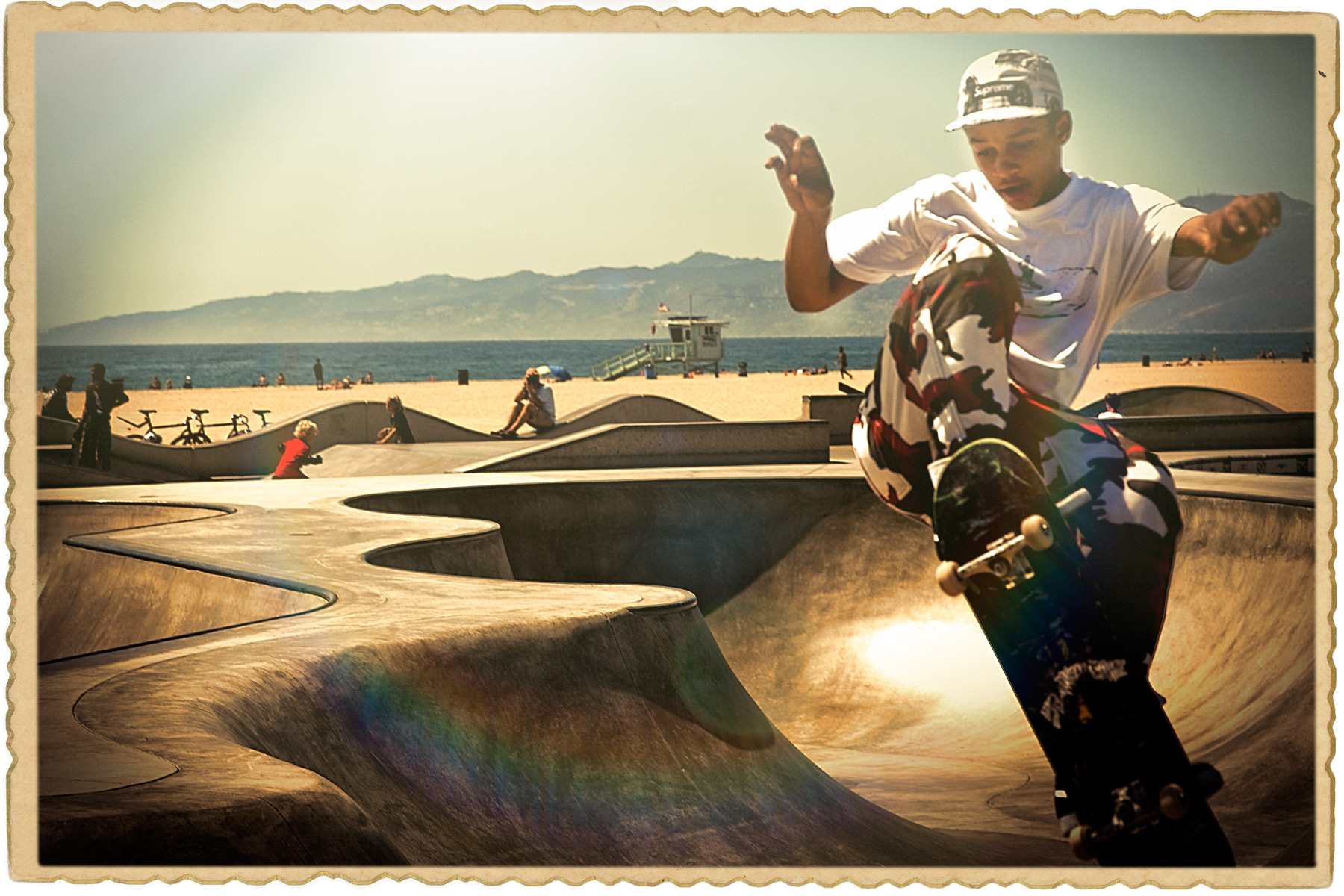 Skateboarder at Venice Beach. CA
