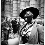 Face-sitting protest outside parliament against sexist porn law. Palace of Westminster, London 2014. Ginger Liu #Photography