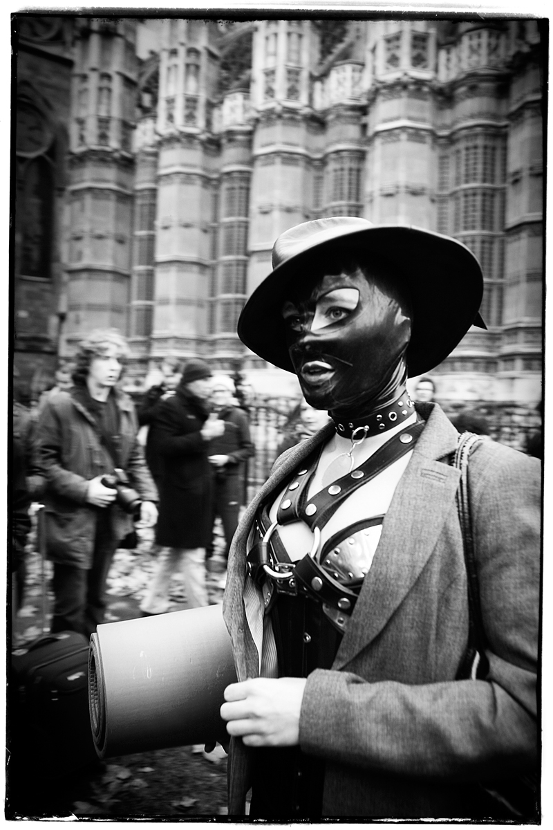 Face-sitting protest outside parliament against sexist porn law. Palace of Westminster, London 2014. Ginger Liu #Photography